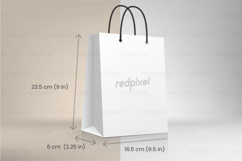 Redpixel A5 paper bag printing size