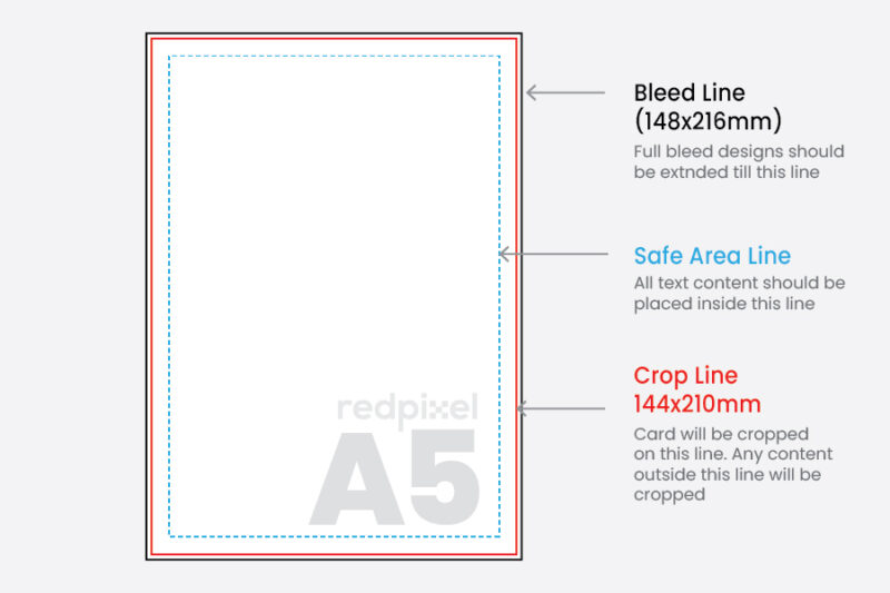 Redxpixel A5 size flyer leaflet pamphlet size