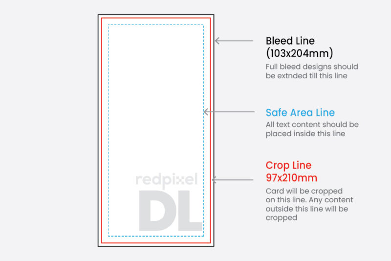 Redpixel DL small size flyer leaflet pamphlet printing size for design