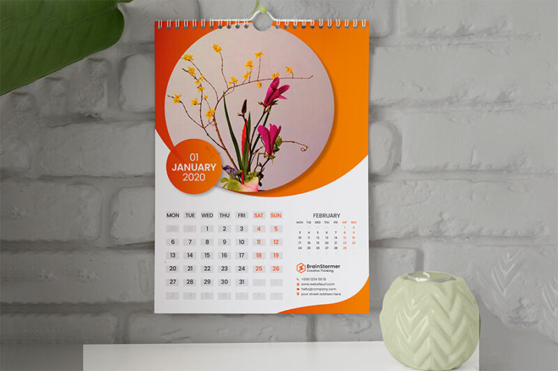 medium size wall calendar printing