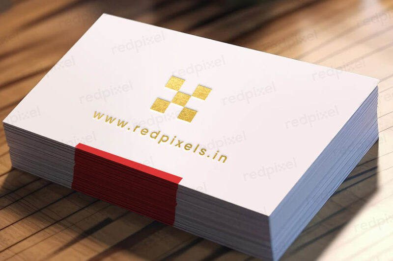 Redpixel printworks Gold foil print business card