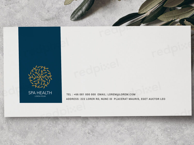 Premium textured paper envelope with foil printing