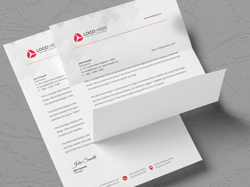 Redpixel regular letterhead printing