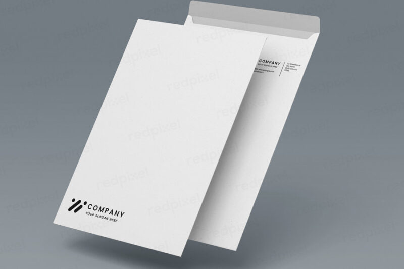 Large size Single colour screen printed envelope by Redpixel