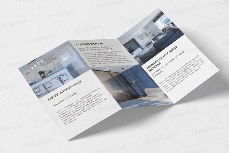 Redpixel trifold brochure printing DL small size