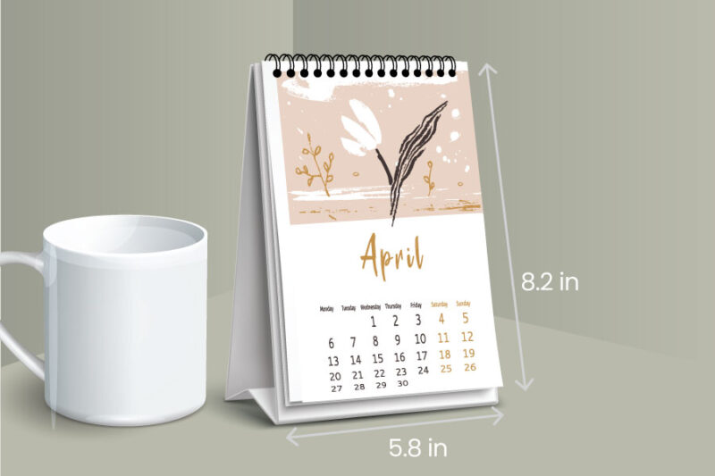 Redpixel portrait desk calendar printing