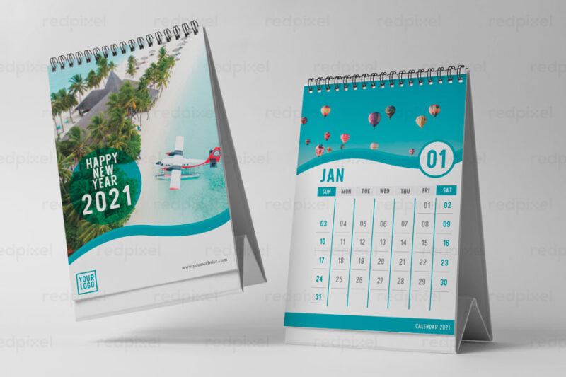 Redpixel portrait desk calendar printing